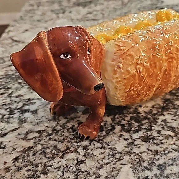 Cute Hot Doggie Dachshund Ceramic Bank - Picture 5 of 7